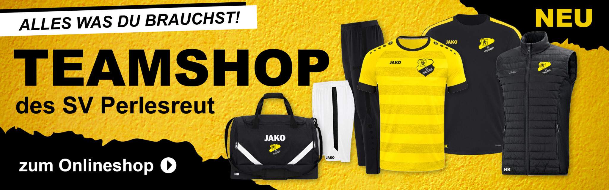Teamshop des SV Perlesreut – JAKO Vereinskleidung und Zubehör. Zum Onlineshop.